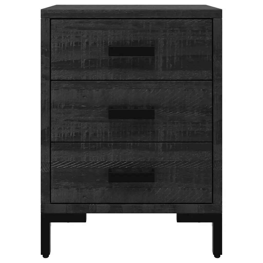 Bedside Cabinets 2 pcs Black 40x30x55 cm