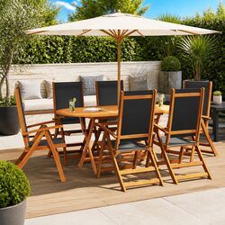 Friendly 6 pcs Outdoor Folding Garden Chairs Set