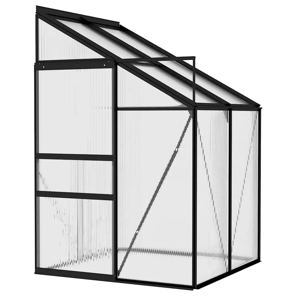 Greenhouse PC Board Panels Aluminium Frame Anthracite 1.64m² Plant Protection