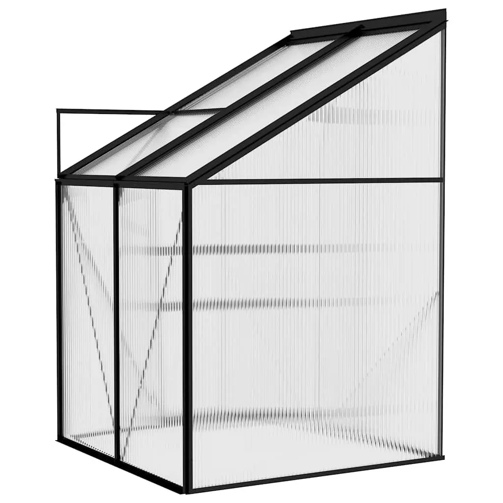 Greenhouse PC Board Panels Aluminium Frame Anthracite 1.64m² Plant Protection