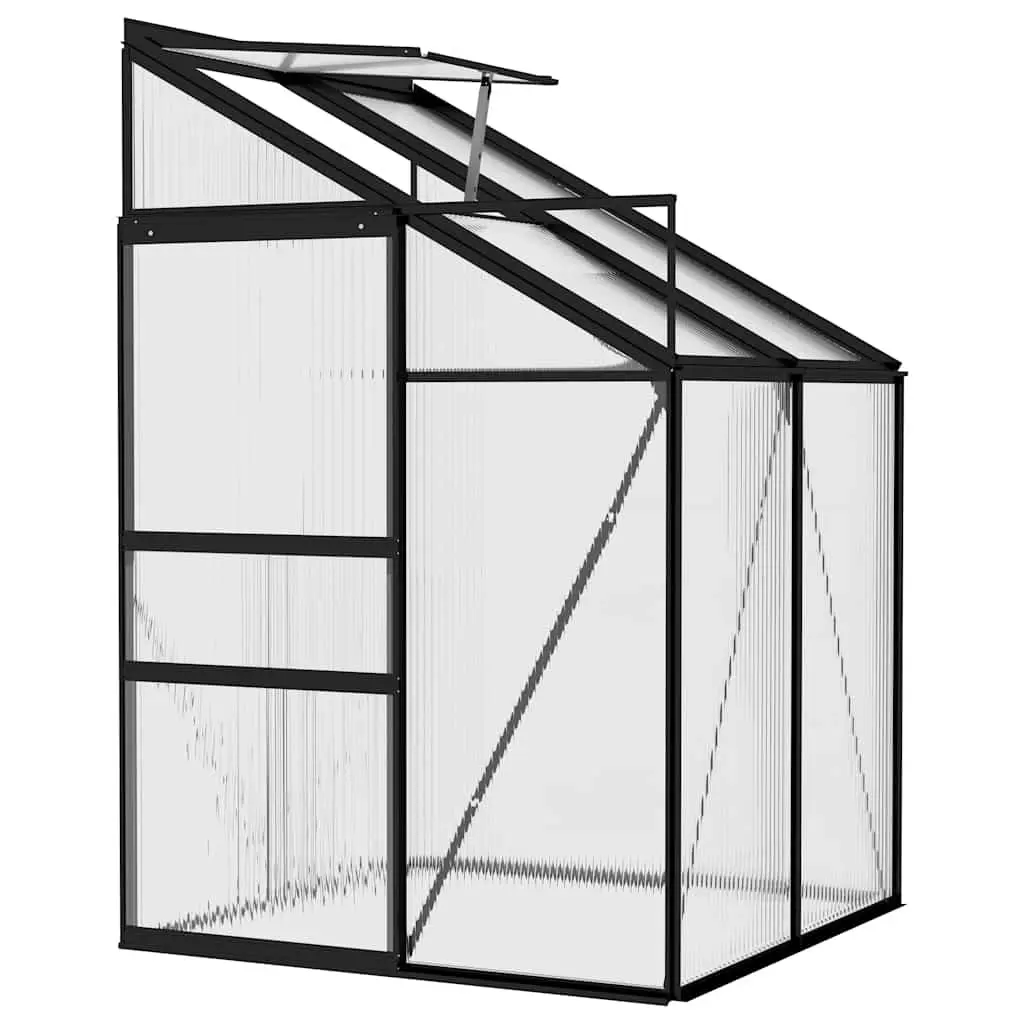 Greenhouse PC Board Panels Aluminium Frame Anthracite 1.64m² Plant Protection