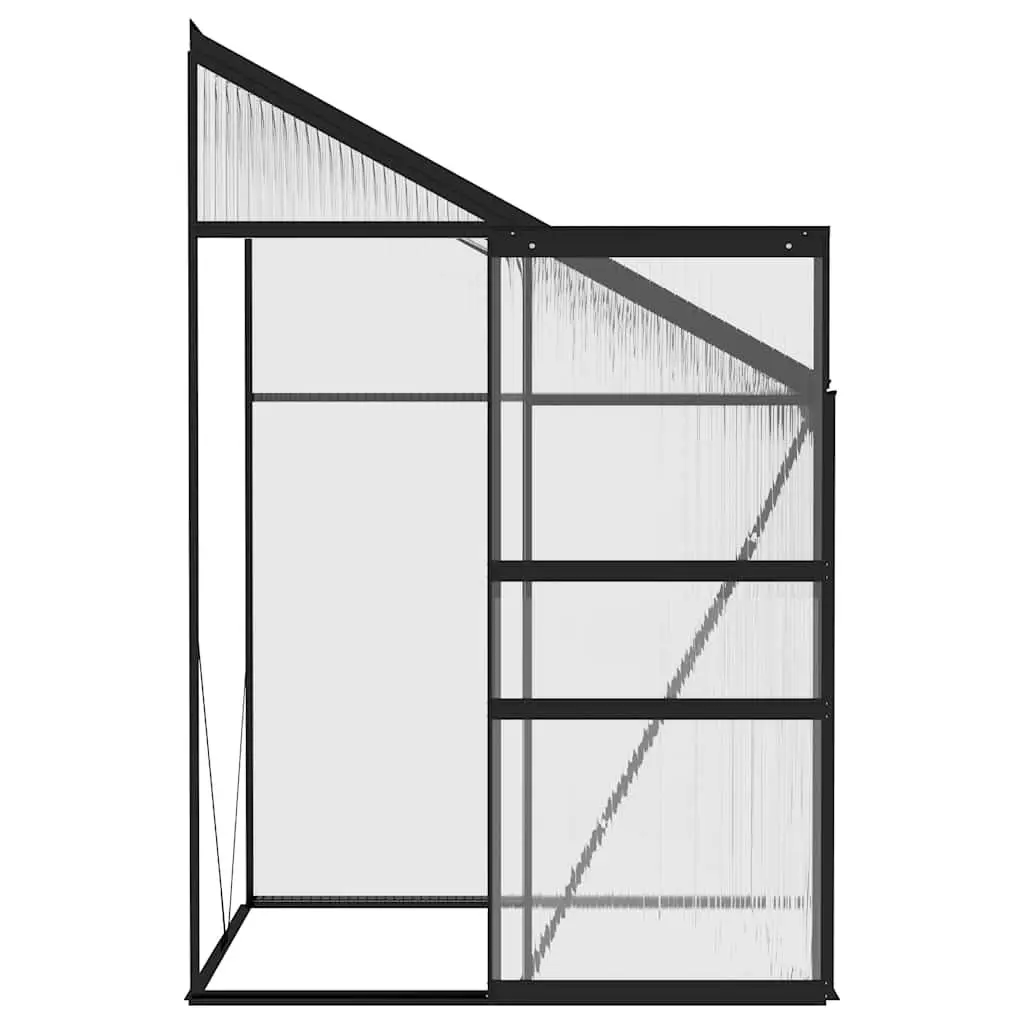 Greenhouse PC Board Panels Aluminium Frame Anthracite 1.64m² Plant Protection