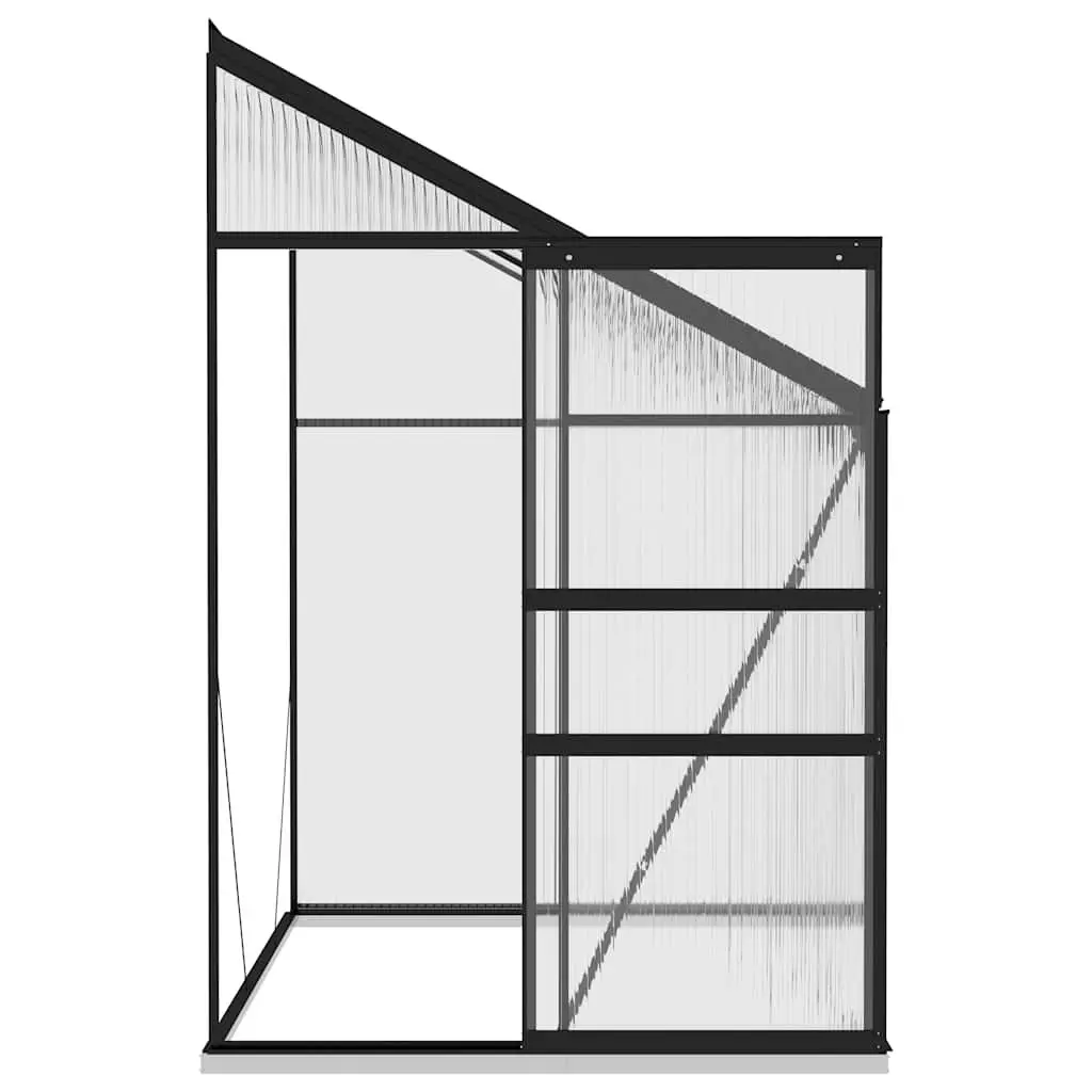 Greenhouse Aluminium Frame Anthracite PC Board 3.97m³