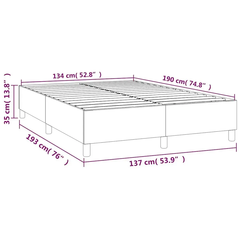 Box Spring Bed Frame Dark Grey Fabric Size