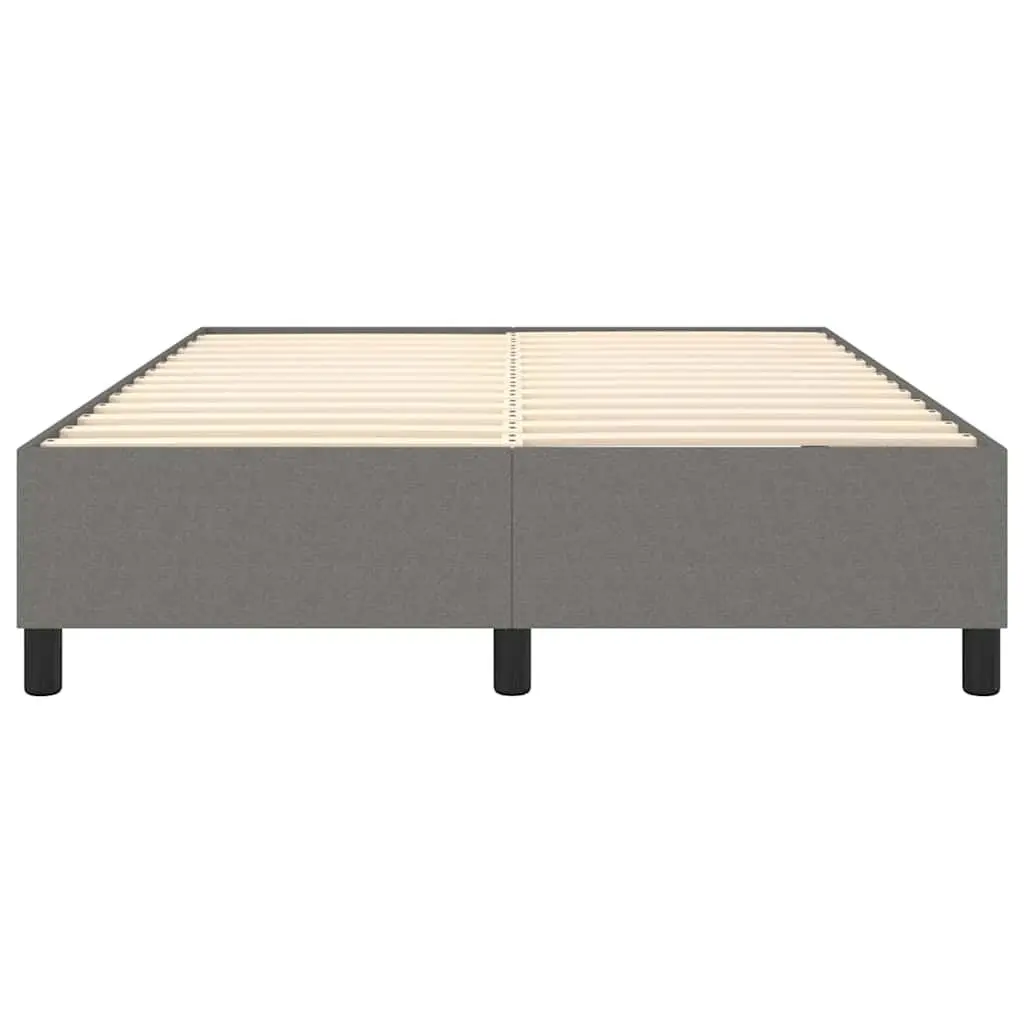 Grey Fabric Box Spring Bed Frame