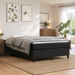 Your New Favorite Bed Frame in Black Faux Leather