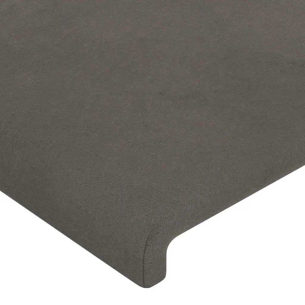 LED Headboard 200 cm Grey Velvet Bed Backrest Modern Bedroom Furniture