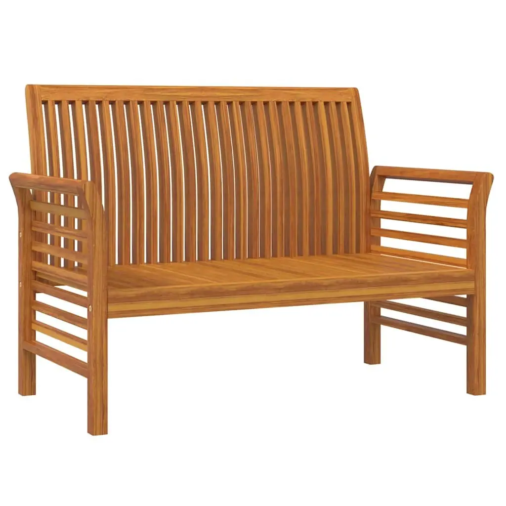 Garden Lounge Set Solid Wood 2 Piece Outdoor Furniture with Cushions Brown