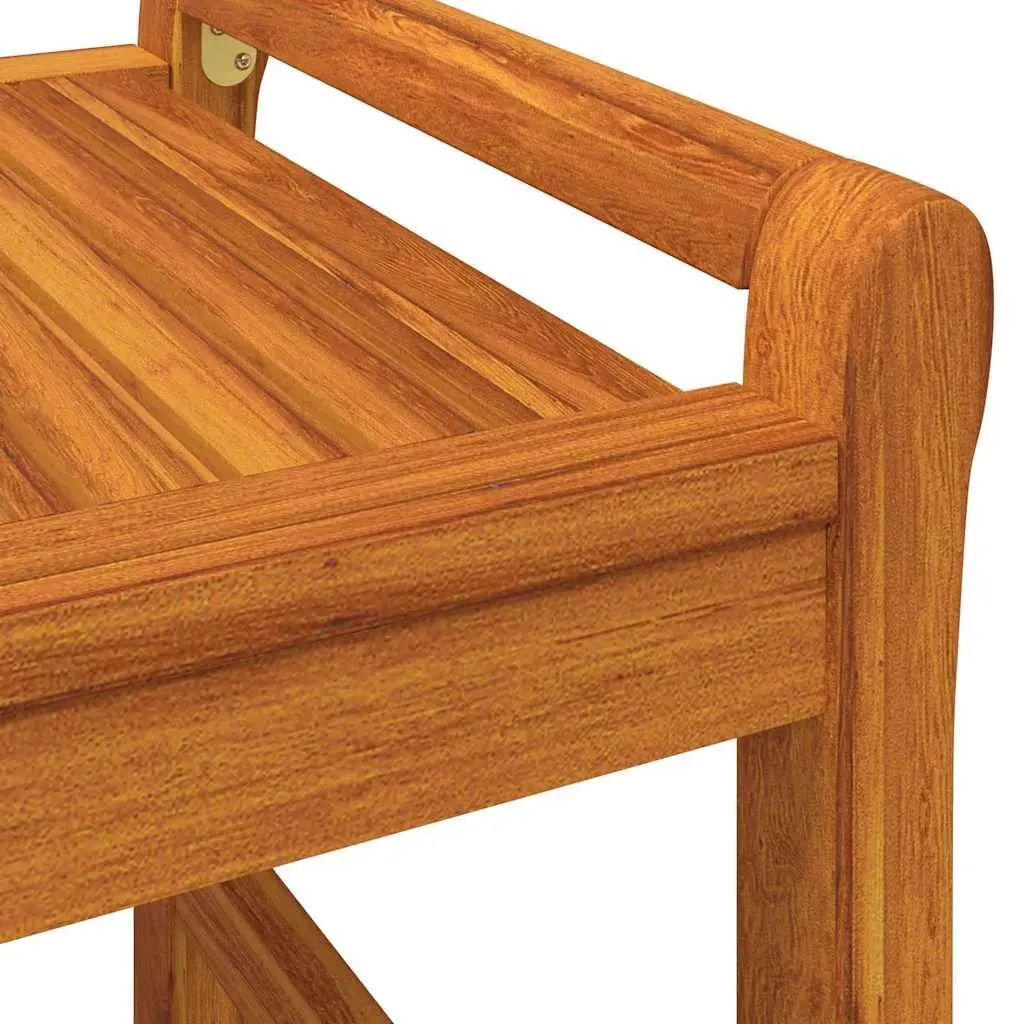 Garden Lounge Set Solid Wood 2 Piece Outdoor Furniture with Cushions Brown