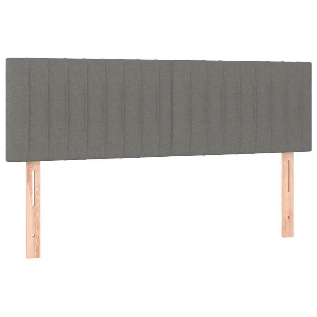 LED Headboard Adjustable Colourful Lighting 144cm Dark Grey Fabric Modern Bedroom Backrest Support