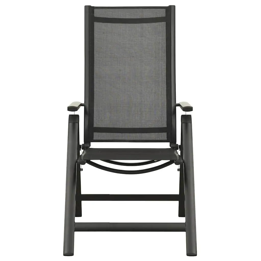 Folding Garden Chairs Set Adjustable Backrest 2 pcs Outdoor Seating Textilene