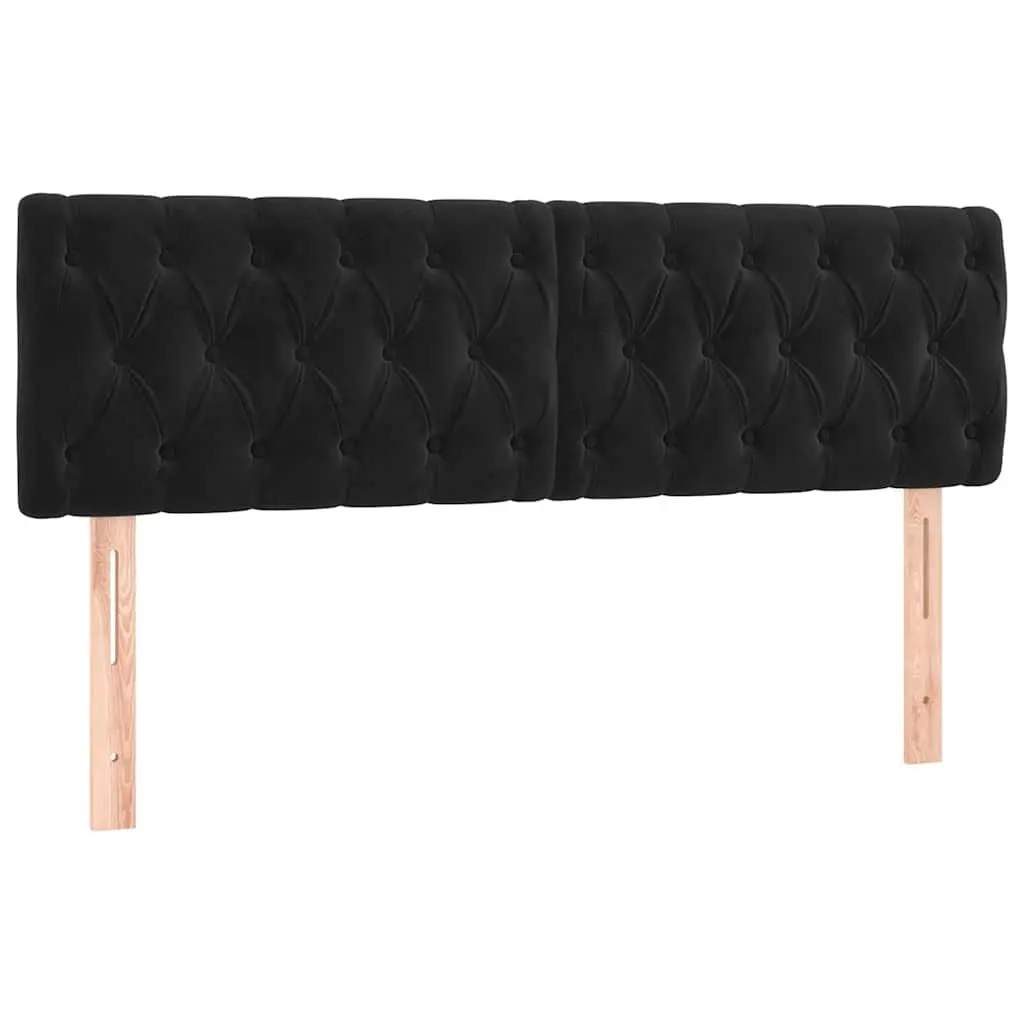 160 cm LED Headboard in Black Velvet