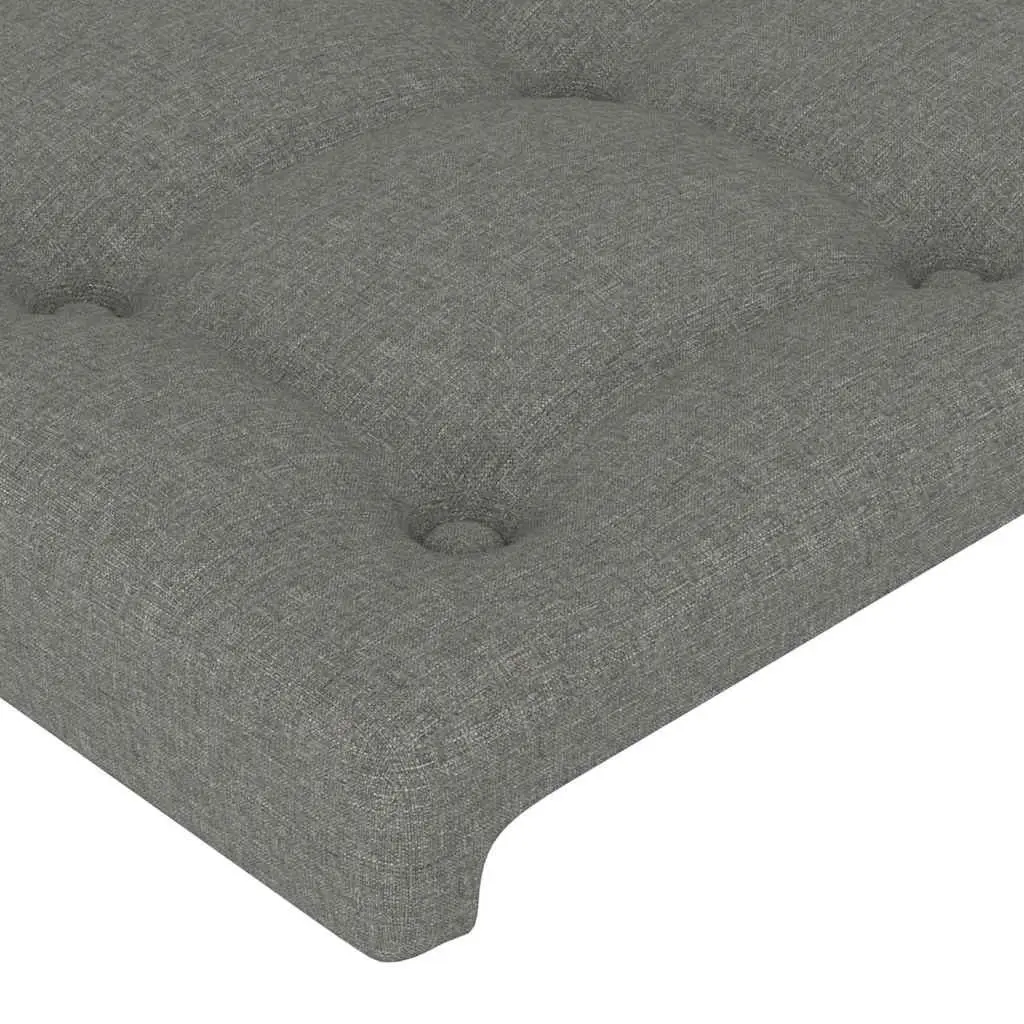 LED Headboard Dark Grey Fabric Adjustable Height 144x5x78/88 cm
