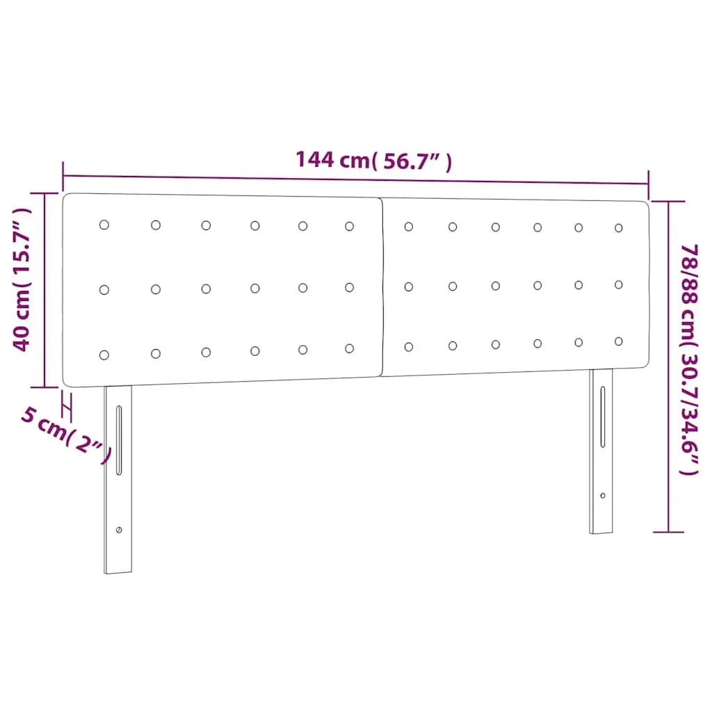 LED Headboard Black Velvet Bed Backrest Modern Bedroom Furniture Adjustable