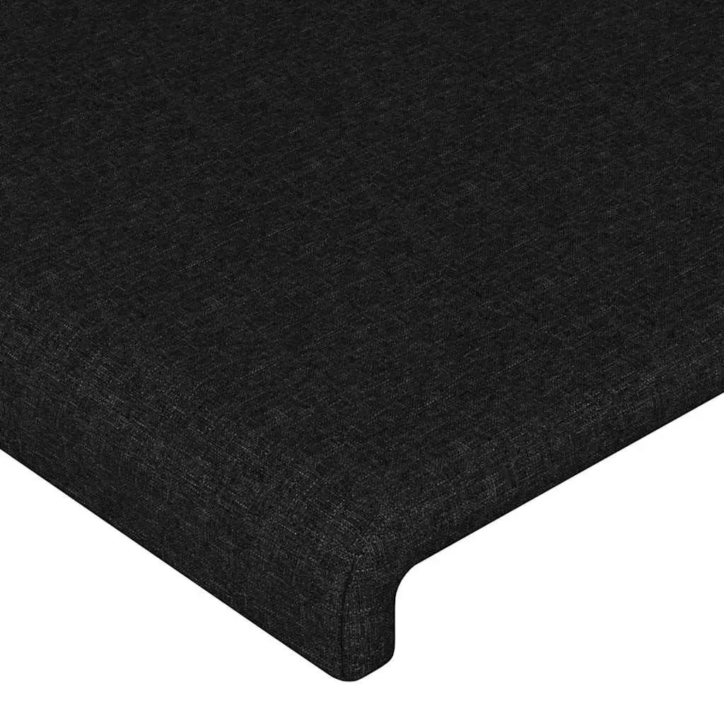 LED Headboard 80 cm Black Fabric Adjustable Height Bedroom Wall Mount Modern