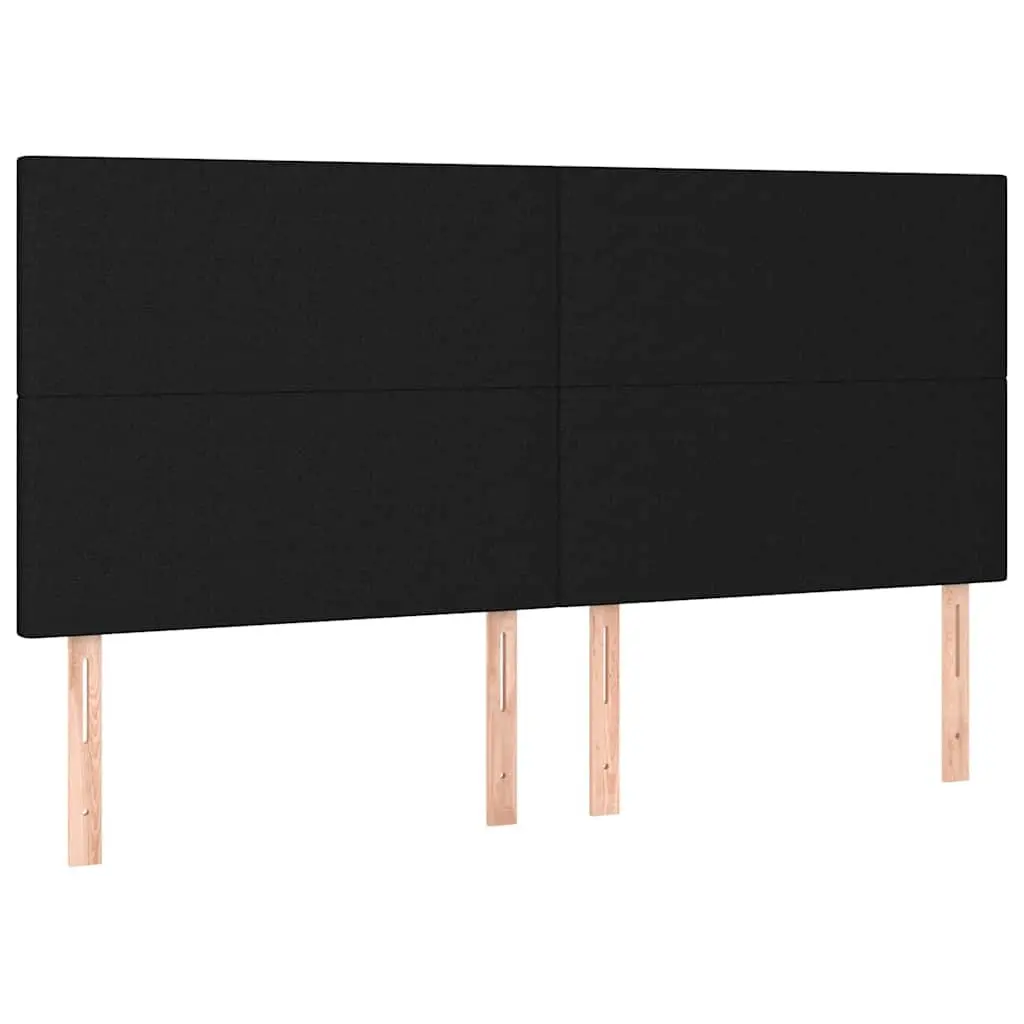 LED Headboard 160cm Black Fabric Bed Head with Adjustable Height Colourful