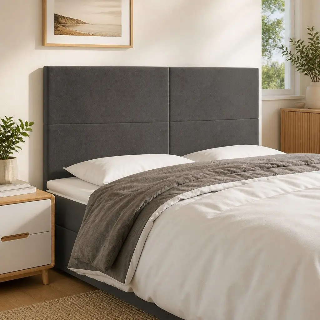 LED Headboard in Soft Velvet