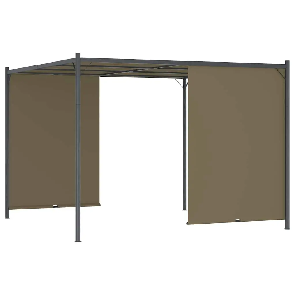 Garden Pergola Retractable Sliding Roof Canopy 3x3m Outdoor Shade Structure