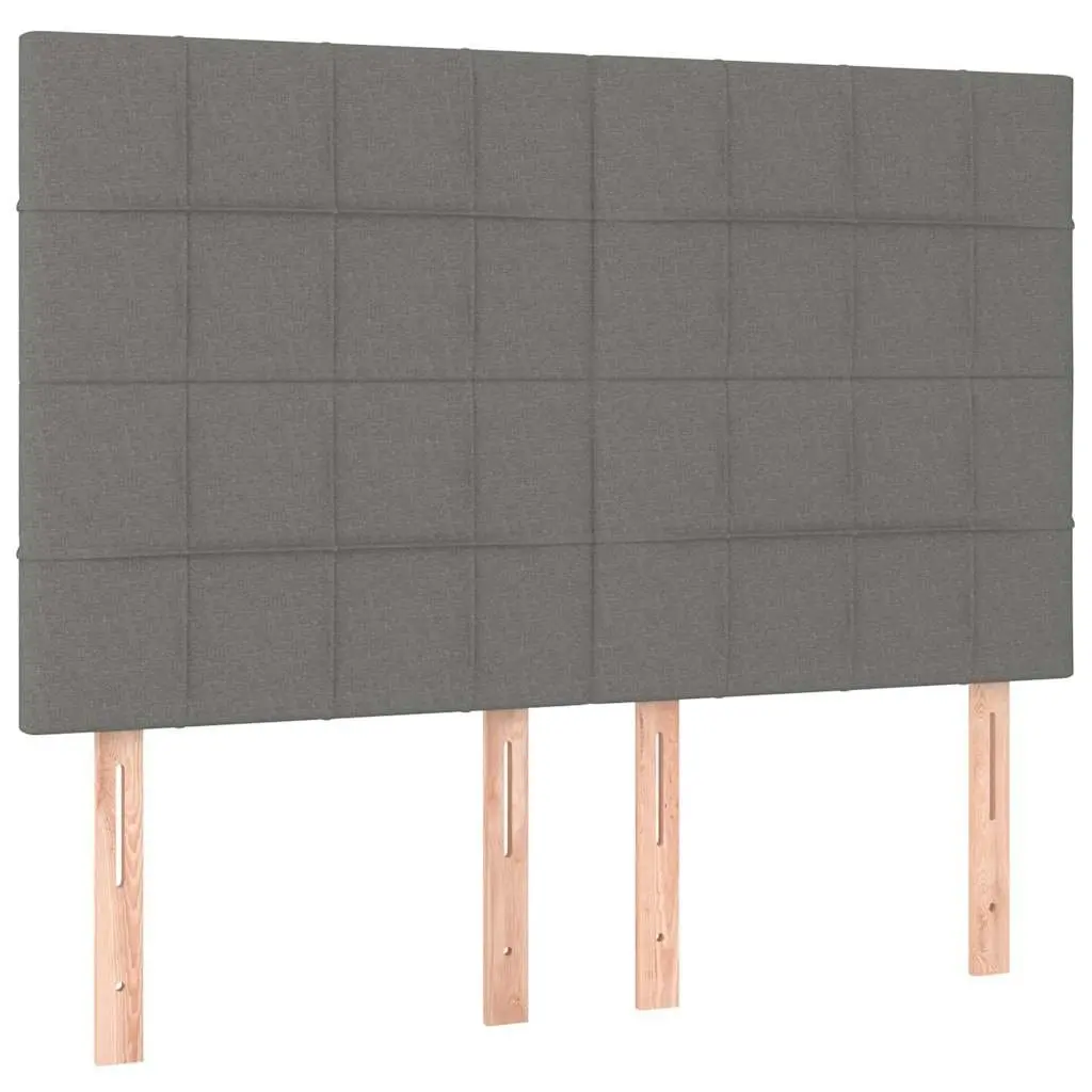 LED Headboard Dark Grey Fabric 144cm with Colourful Lights