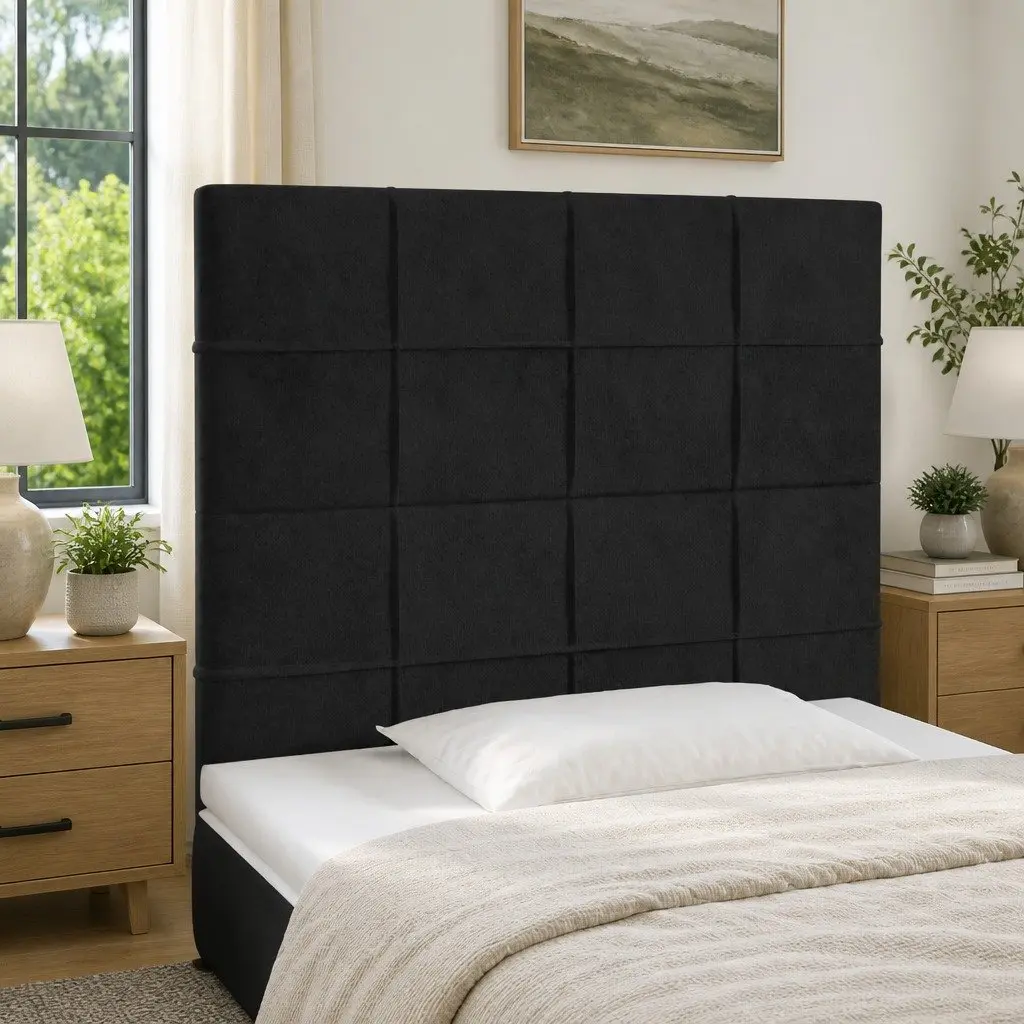 Black Velvet LED Headboard