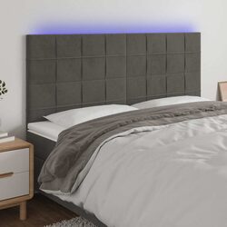 Your New Grey Velvet LED Headboard Awaits