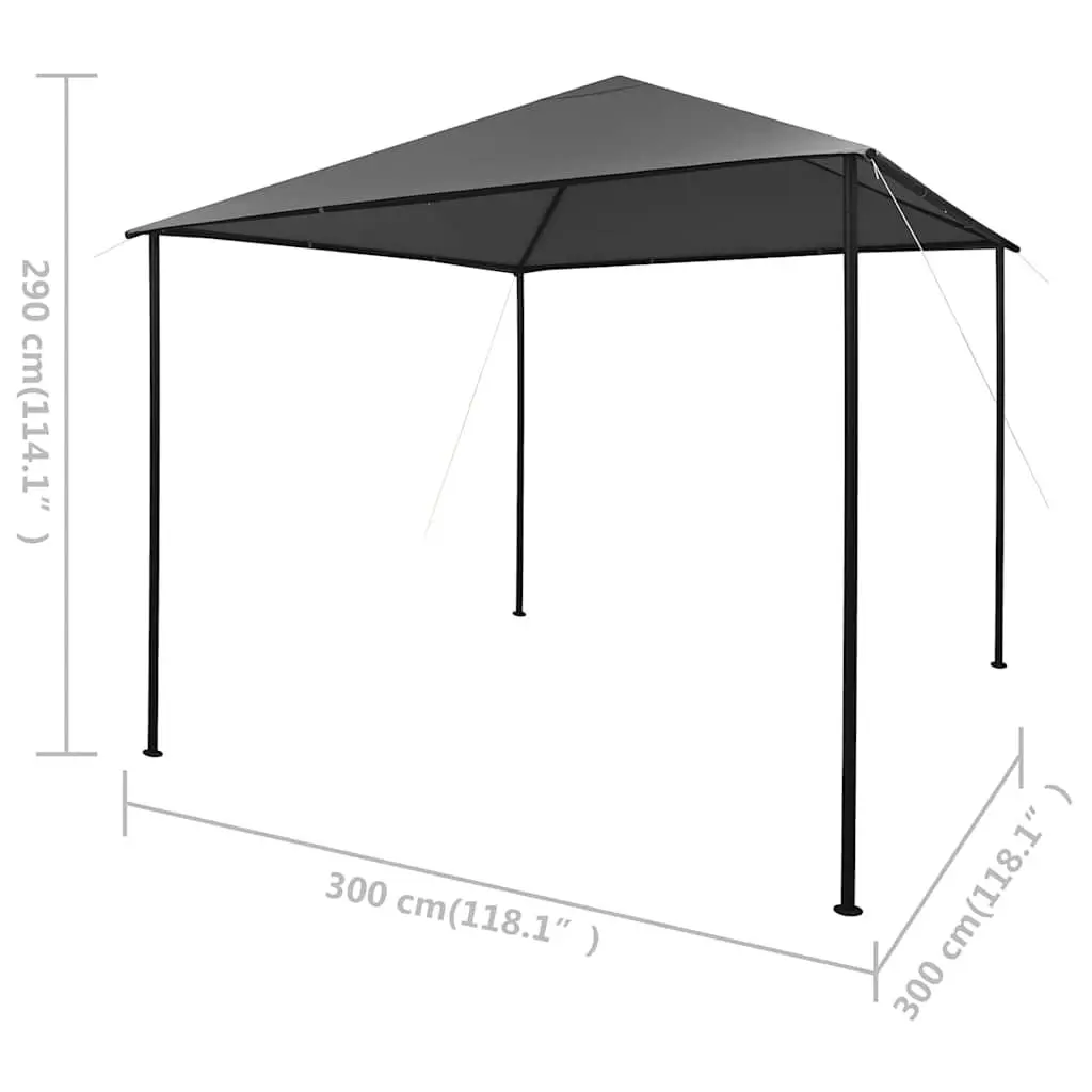 Gazebo Outdoor Canopy Shelter 3x3m Steel Frame Fabric
