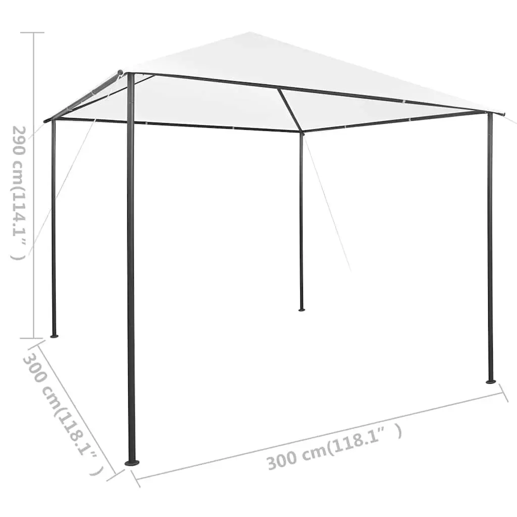 Gazebo Outdoor Pavilion Canopy Shelter 3x3x2.9 m White