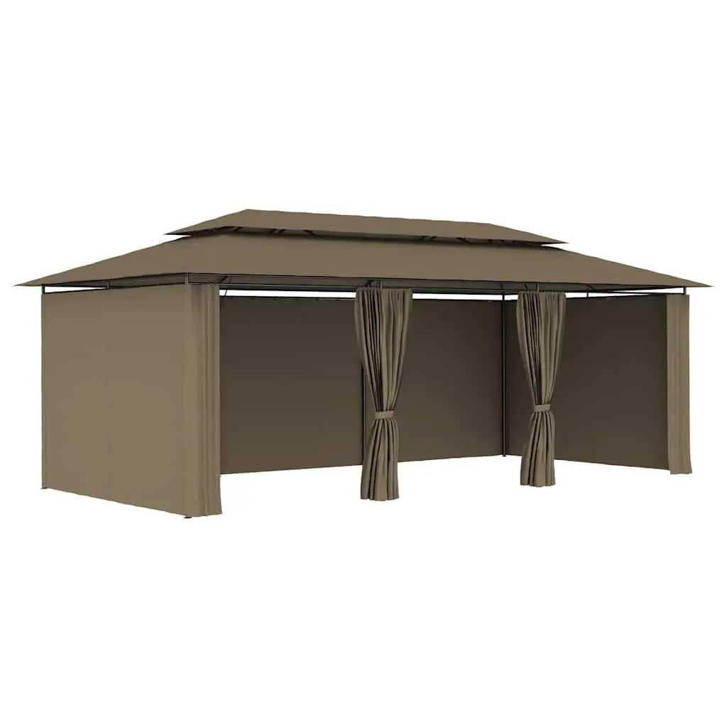 Outdoor Gazebo with Curtains UV Resistant 600 x 298 x 270 cm