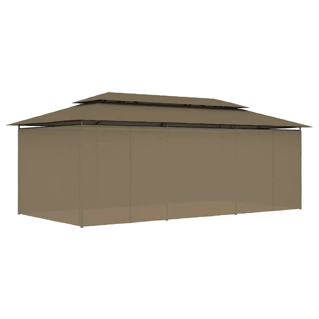 Outdoor Gazebo with Curtains UV Resistant 600 x 298 x 270 cm
