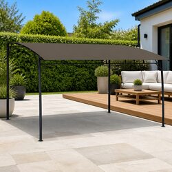 Garden Sunshade Awning 4x3x2.55m Outdoor Canopy Patio Shelter Gazebo Taupe