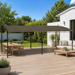 Your Outdoor Companion: Taupe Garden Sunshade Awning 6x3m