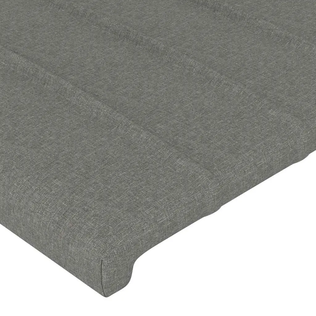 LED Headboard Adjustable Height 80cm Grey Fabric with Colourful Lights