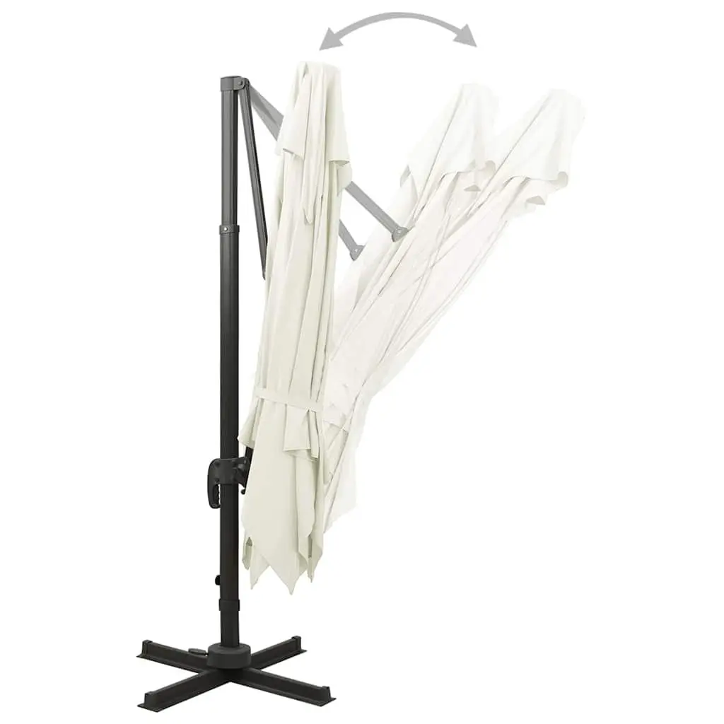 Cantilever Garden Parasol Double Top UV Protection 300x300cm