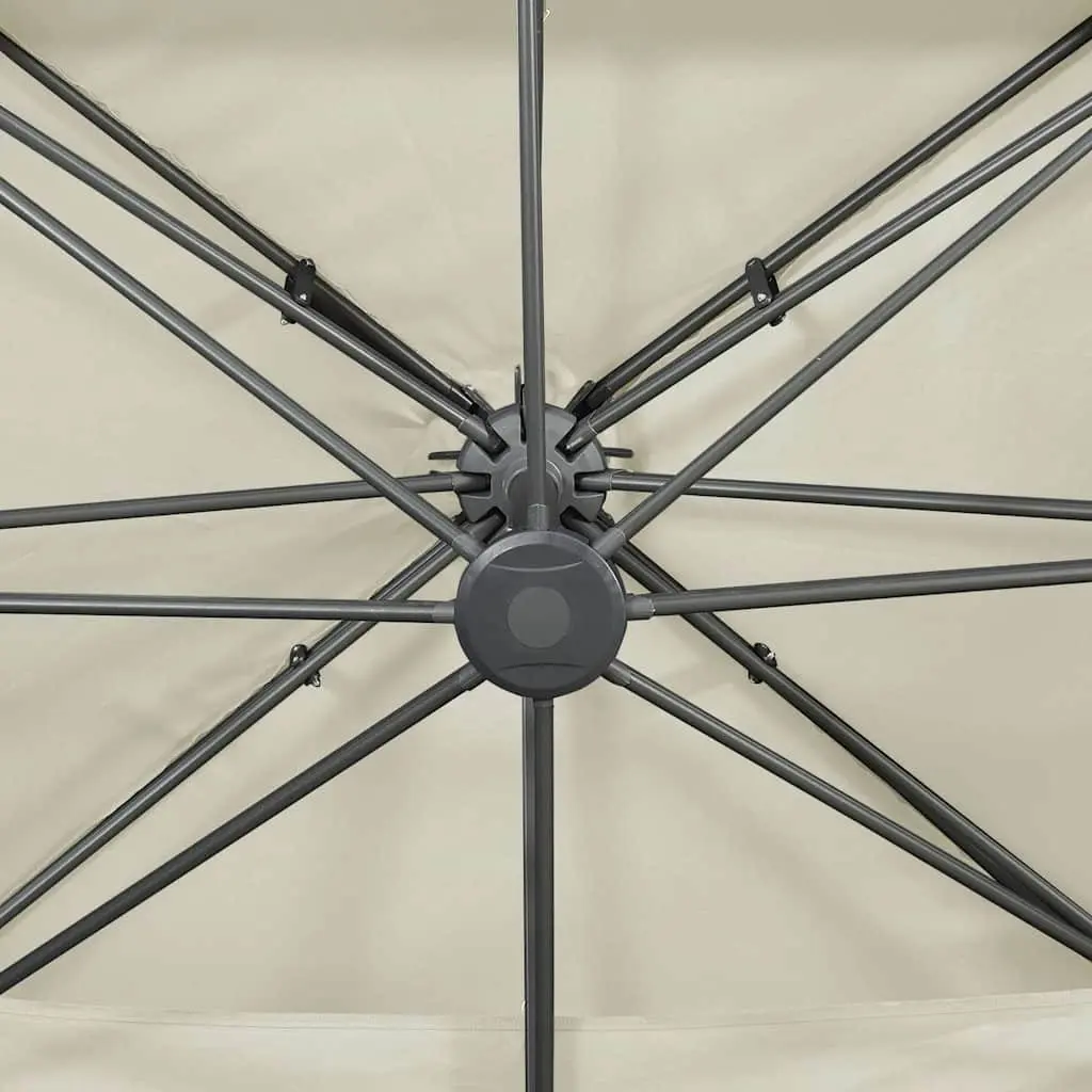 Cantilever Garden Parasol Double Top Canopy 400 x 300 cm
