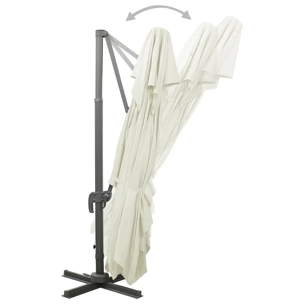 Cantilever Garden Parasol Double Top Canopy 400 x 300 cm