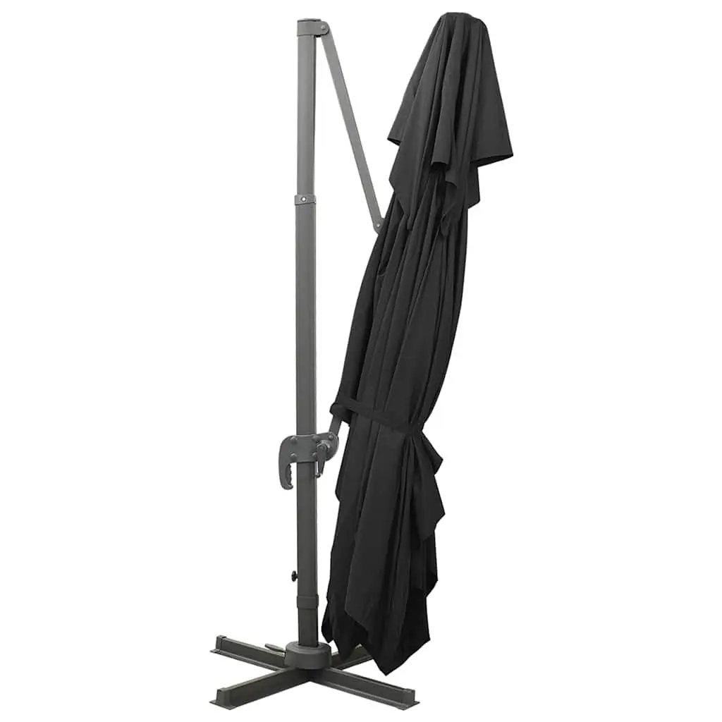 Cantilever Garden Parasol Double Top 400x300cm Black