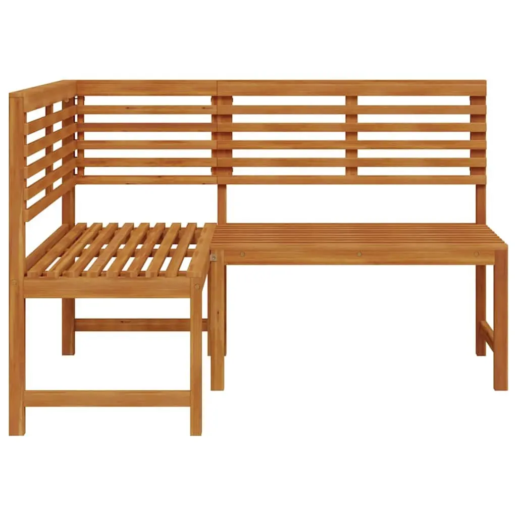 Garden Corner Bench 140 cm Outdoor Sectional Seating Unit Wooden Frame