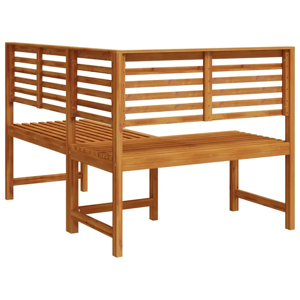 Garden Corner Bench 140 cm Outdoor Sectional Seating Unit Wooden Frame
