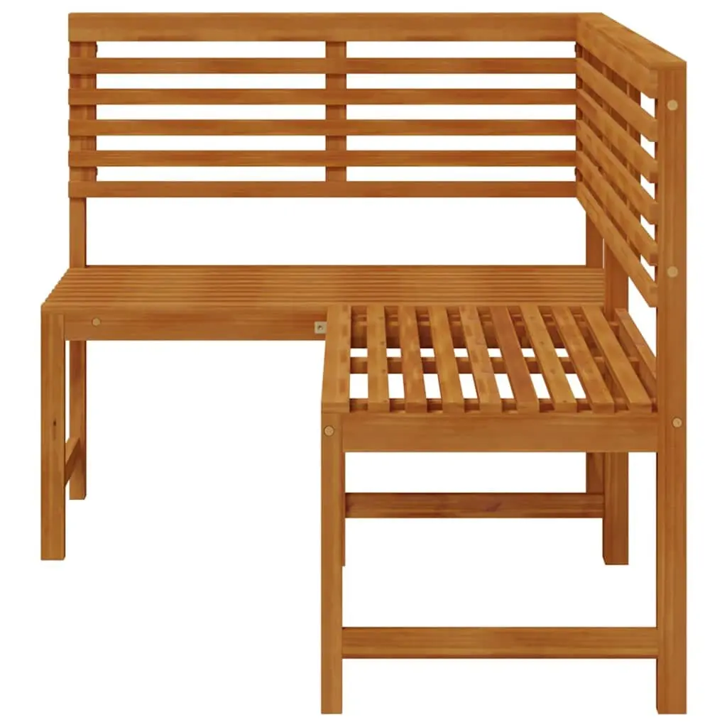 Garden Corner Bench 140 cm Outdoor Sectional Seating Unit Wooden Frame