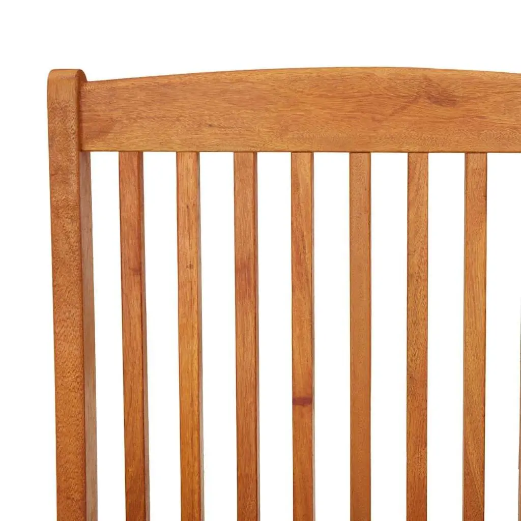 Folding Dining Chairs Set Eucalyptus Wood Brown 4 Piece