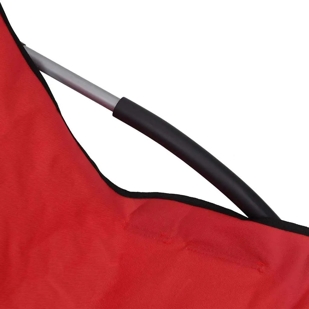 Folding Beach Chairs Oxford Fabric Red 2 Pieces Outdoor Camping Seating