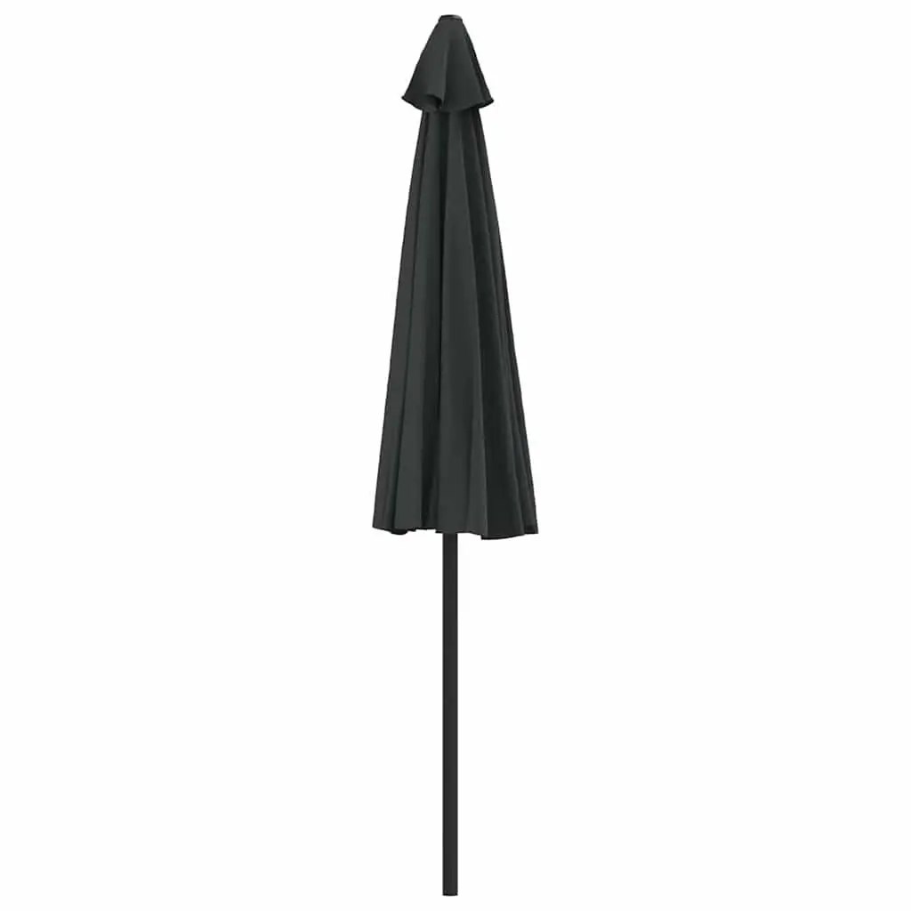 Half Round Balcony Parasol UV Protection Crank Mechanism 270 x 144 x 222 cm Black