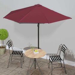Elevate Your Balcony with a Red Half-Round Parasol