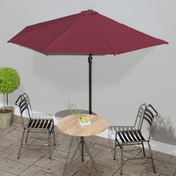 Elevate Your Balcony with a Red Half-Round Parasol