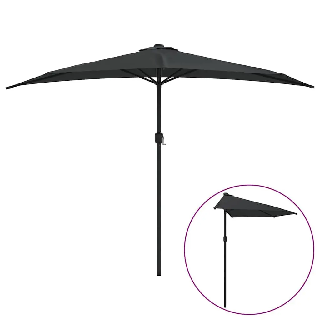 Half Round Parasol for Outdoor Relaxation