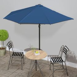 Charming Blue Half Round Balcony Parasol for Sun Protection