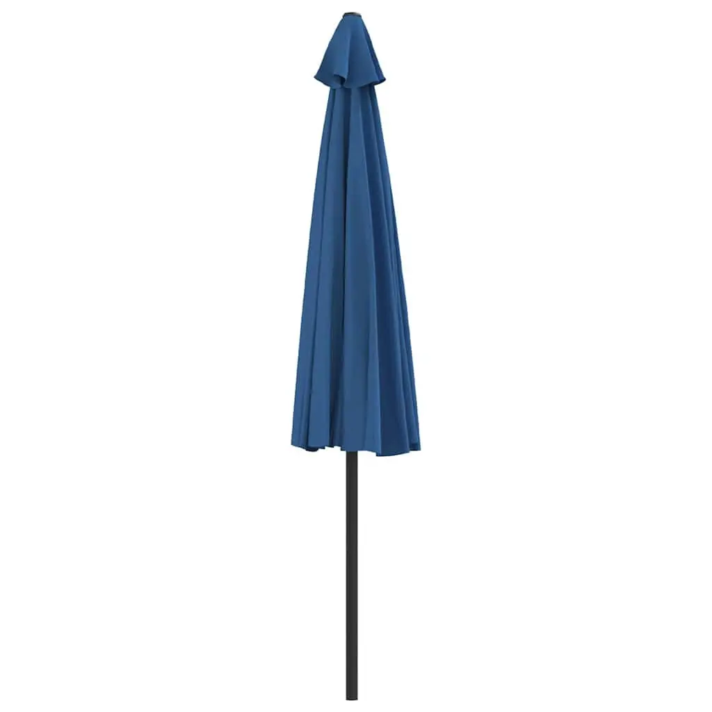 Half Round Balcony Parasol Outdoor Sun Shade UV Protection Crank Opening Blue