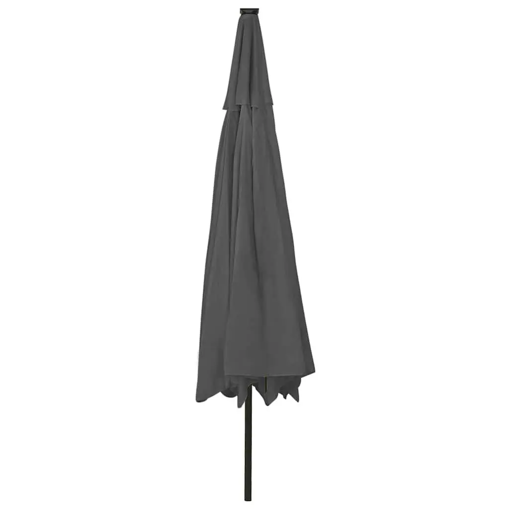 Garden Parasol 400cm LED Lights Anthracite Outdoor Umbrella Shade