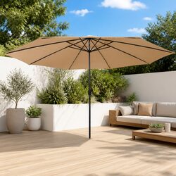 Your Perfect LED Garden Parasol - 400cm Taupe