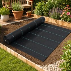 Weed Control Mat Black 1x100m Landscape Fabric Ground Cover Garden Membrane